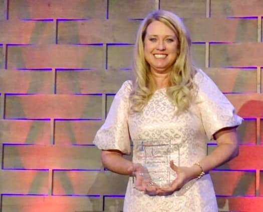 Stephanie DeFreese with award